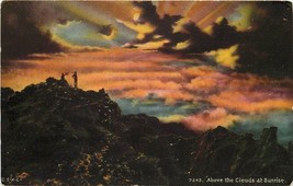 Antique DB Postcard CO J529 Above the Clouds at Sunrise Two People Sky ca1915s - £4.01 GBP