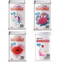 Novelty Kids Sterile Adhesive Bandages 100 Count In Tin Boxes(Pack of 2) - £10.38 GBP