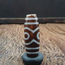Ciondolo amuleto modello unico per perle dzi agata vecchio 3 occhi tibet... - $1,228.29 MXN