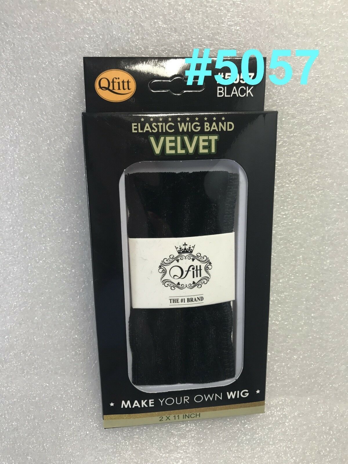 QFITT MAKE YOUR OWN WIG DIY ELASTIC WIG BAND VELVET BLACK #5057 2X11 INCH - $1.99