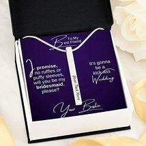 Personalized Bridesmaids Necklace Hand engraved Names Necklace Family Names Brid - £46.94 GBP