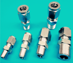 1/8&quot; 1/4&quot; 3/8&quot; 1/2&quot; NPT Male Stainless Compression fitting Tube Connector - £3.36 GBP+