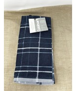 Cuisinart 2 Pack Blue White Plaid Cotton Kitchen Towels - $27.36 CAD