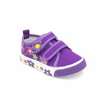 Adorababy Toddler Sneakers Size US 6 Purple Pink Blue Flowers - £21.31 GBP