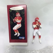 Joe Montana KC Chiefs  Hallmark Handcrafted Action Figure Ornament Vtg 90s NOS - £6.28 GBP