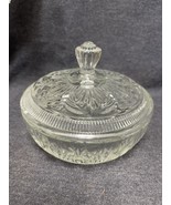 Vintage Avon Clear Cut Glass Candy Dish with Lid 6 x 4, nuts, mints trin... - £7.77 GBP