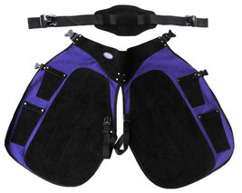 Professional Equine Western Purple Suede Leather Fully Adjustable Equine - $59.39