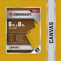 JobSmart 6X810OZ UV Resistant and Heavy Duty Canvas Tarpaulin 6 ft. x 8 ft. - $116.34 CAD