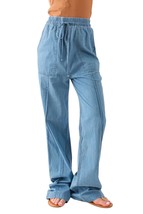 And The Why feeling alive chambray pants Denim Blue - $24.75+