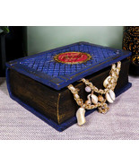 Small Blue Masonic Secret Book Box Freemasonry Square and Compasses Ston... - $42.09 CAD