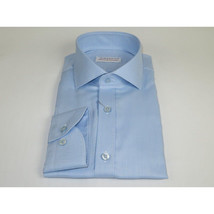 Men 100% Italian Cotton Shirt Non Iron SORRENTO Turkey Spread Collar 4883 Blue image 3