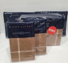 5pc Ralph Lauren Equestrian Modern Windowpane Navy King Duvet Cover Sham... - $799.99