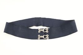 Vintage 30s 40s Rockabilly Stretch Rope Clasp Belt Waist Wrap Navy Blue ... - $539.56 MXN
