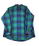 Cinch Shirt Men’s XL Green Blue Plaid Western Flip Cuffs Button Down Cow... - £19.70 GBP