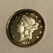 2012 Liberty-Head/Eagle 999 Silver Coin Token 1/20 Troy Oz Daniel Carr - £29.58 GBP