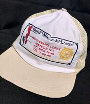 Vintage Mesh Snapback Hat Baja Caifornia Hotel Mision De Loreto SoCal Guapo - $44.55