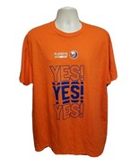 2019 New York Islanders Playoffs Yes Yes Yes Adult Orange XL TShirt - $370.14 MXN