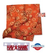 Hav-A-Hank BATIK ORANGE TIE DYE BANDANA Head Neck Wrap Face Mask Scarf S... - $149.70 MXN