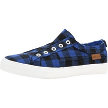 Corkys Footwear Women&#39;s Babalu Canvas Shoes Blue Plaid - $47.90 CAD