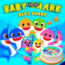 Edible Baby Shark Cake Topper Personalised - £8.01 GBP