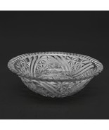 Stars and Arches Depression Glass Serving Bowl Candy Dish 8&quot; Scalloped Edge - £8.64 GBP