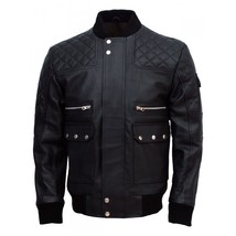 LE Work Wear Black Bomber Leather Jacket- Lavoro - £127.06 GBP