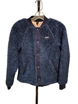 Patagonia Worn Wear Girls Large 12 Deep Pile Fleece Jacket Teal Lined - £31.96 GBP