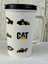 Vintage CAT Caterpillar Thermoserv Cup With Lid Black And Yellow EUC Thermos - £15.02 GBP