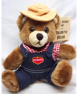 VINTAGE 1985 Dakin DELMONTE BRAWNY BEAR FARMER 9&quot; Plush Stuffed Animal T... - $19.80