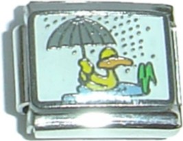 Duck With Umbrella Italian Charm - $8.88