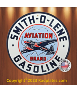 Smith O Lene Aviation Vintage   Replica Aluminum Round Metal Sign 12&quot; NEW - £15.61 GBP