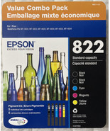 Epson 822 Black Cyan Magenta Yellow Ink Cartridge Set T8221-5-SVH Exp 20... - £59.75 GBP