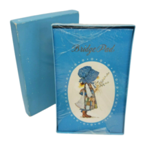 VINTAGE CARLTON CARDS HOLLY HOBBIE BRIDGE PAD CARD GAME SCORE PAPER IN BOX - $17.10