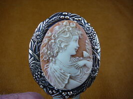 (chl17-6) LADY bird orange cameo brass hair pin pick stick accessory HAI... - $26.59