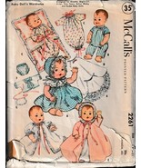 McCALL&#39;S PATTERN 2261 DATED 1958 FOR 19&quot;-21&quot; DOLL CLOTHES - $3.00