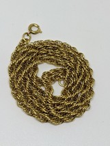 Vintage 12k Gold Filled GF Twisted Link Necklace 17.5&quot; 3mm - £23.59 GBP