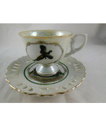 Vintage Mitchell South Dakota Souvenir Pedestal Cup &amp; Saucer World&#39;s Cor... - $11.38 CAD