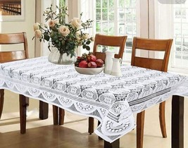Tablecloth Cotton Dining Table Cover For 6 Seater Protector Us - £25.34 GBP