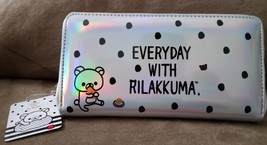 RILAKKUMA HOLO PINK ZIPPER WALLET Brand New 7&quot; 8&quot; JAPAN TOREBA - $951.63 MXN
