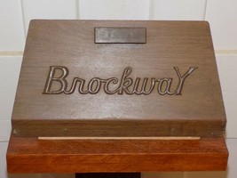 Vintage Brockway Embossed Metal Door Mounted on Wood - $1,189.70 MXN