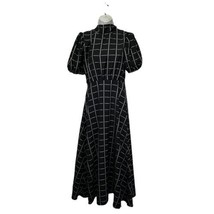 Sister Jane Ghospell Outake Check Black Open Back Midi Dress Size S - £66.16 GBP