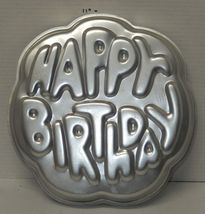 Rare Vintage 1980 Wilton Enterprises Happy Birthday Aluminum Cake Pan 50... - $24.70