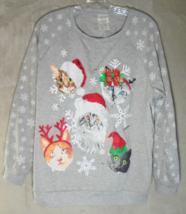 Freeze Women&#39;s size 1XL Sweatshirt Cat Graphic Sweatshirt Cat Lovers Chr... - £6.93 GBP