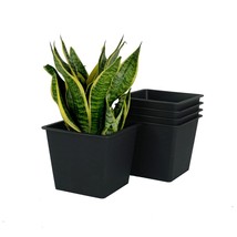 Catleza 7.5&quot; Square Nursery Plant Pot - Garden Plastic Pots with Drainag... - $22.72
