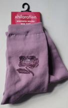 NWT Xhilaration Socks Purple Rose Size 9-11 Dressy Crew Classy Elastic - €6,84 EUR