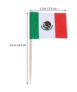 100 Mexico Mexican Flag 2.5'' Mini-toothpicks - $10.51