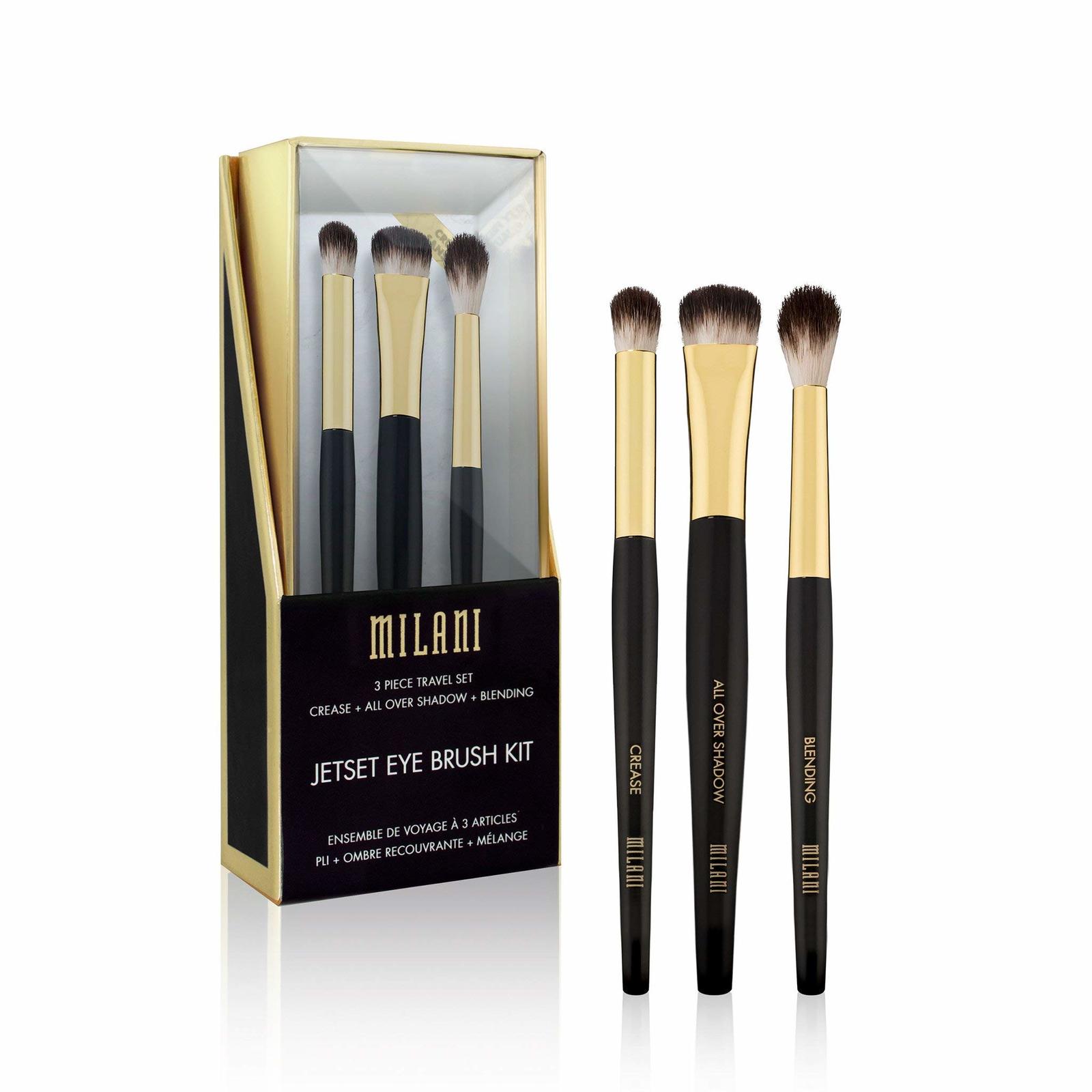 Milani Jetset Eye Brush Kit (3 Piece Set) 3 Travel-Sized Eye Brushes for... - $7.92