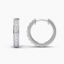 Quintessential Small Lab Grown Diamond Hoops 0.50 ct. tw. (E-VS1) 14K Wh... - $550.00