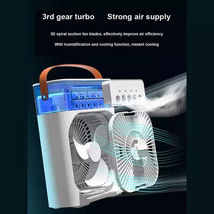 3 In 1 Air Humidifier Cooling USB Fan LED Night Light Water Mist Fun Hum... - £22.59 GBP