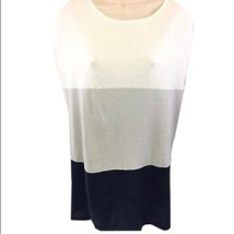 Adrienne Vittadini Collection White Grey Blue Top Size Small NWT - £22.51 GBP